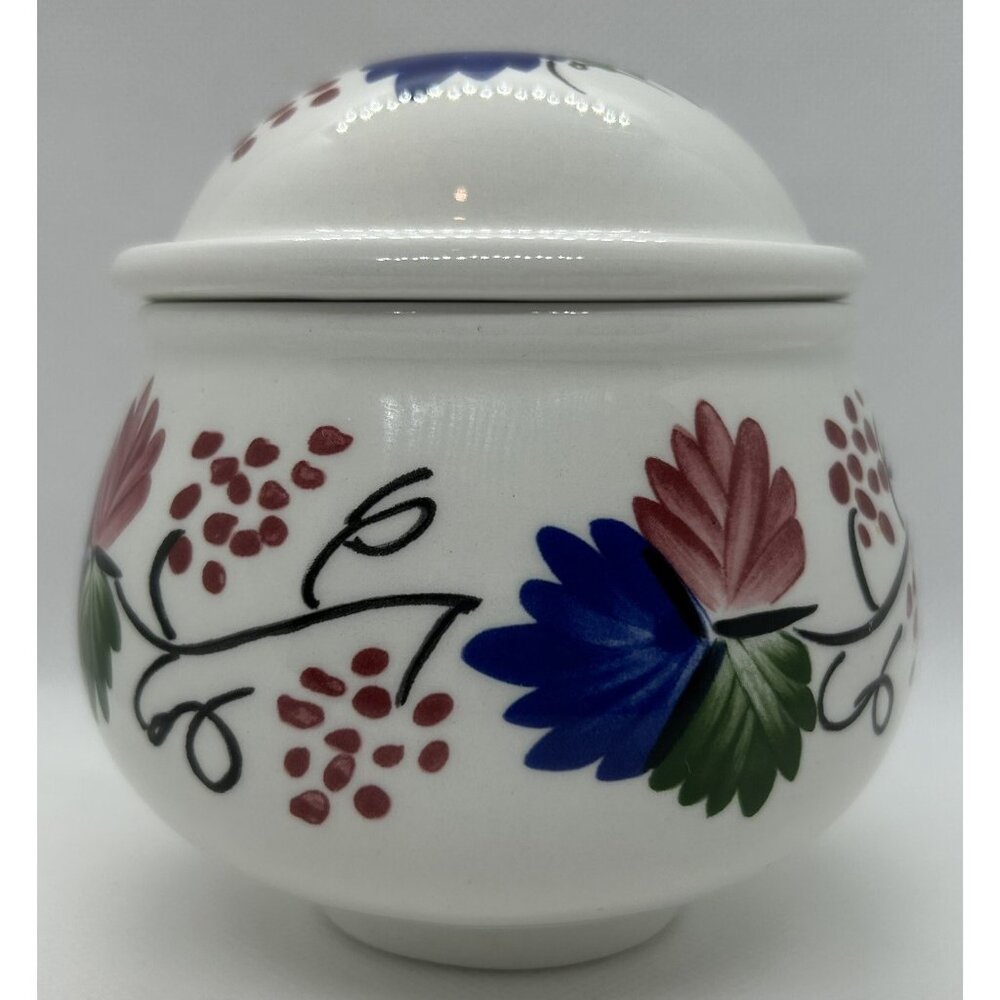 WELSH DRESSER Sugar Bowl & Lid Romantic Cottagecore Country Farmhouse Folk Art - Picture 4 of 10
